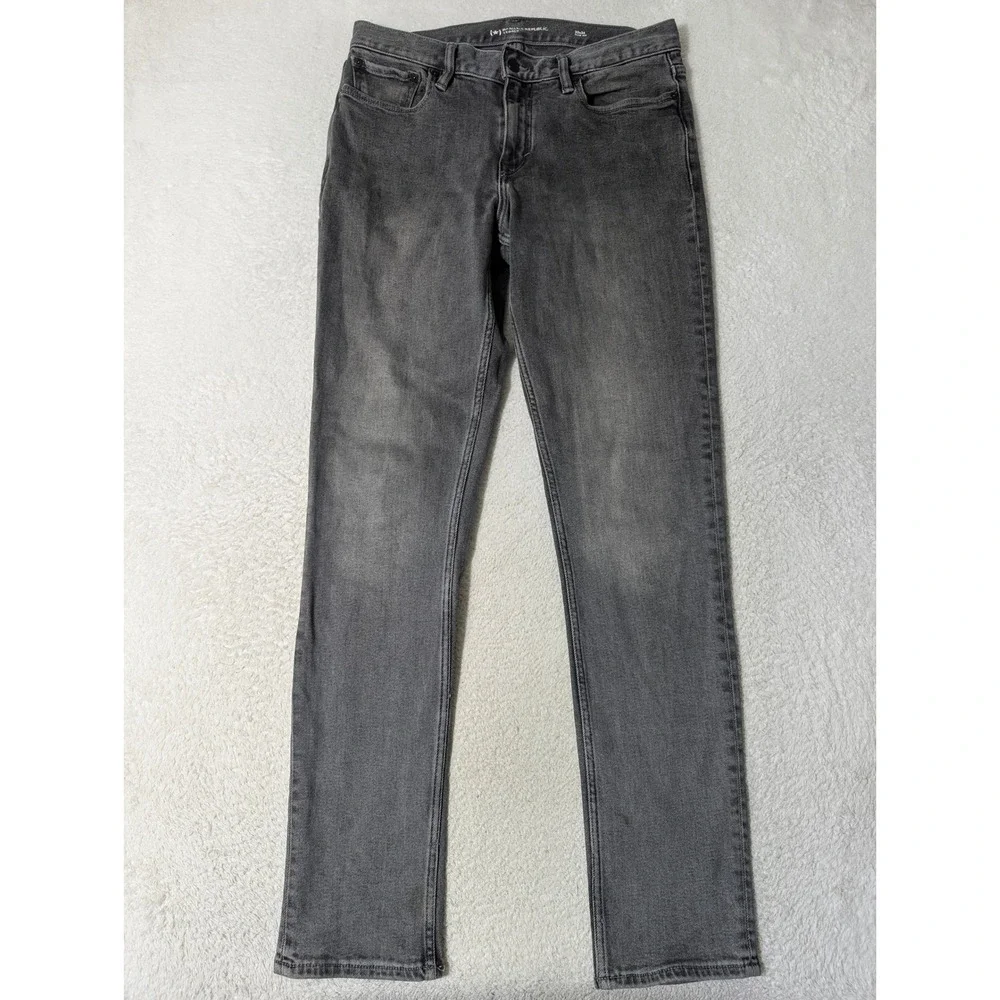 Banana Republic Jeans Mens 32/34 Gray/Black Legacy‎ Slim Fit Stretch